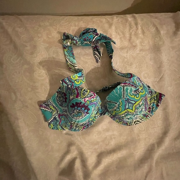 Aerie halter bikini top high waist bottoms EUC - Picture 2 of 7